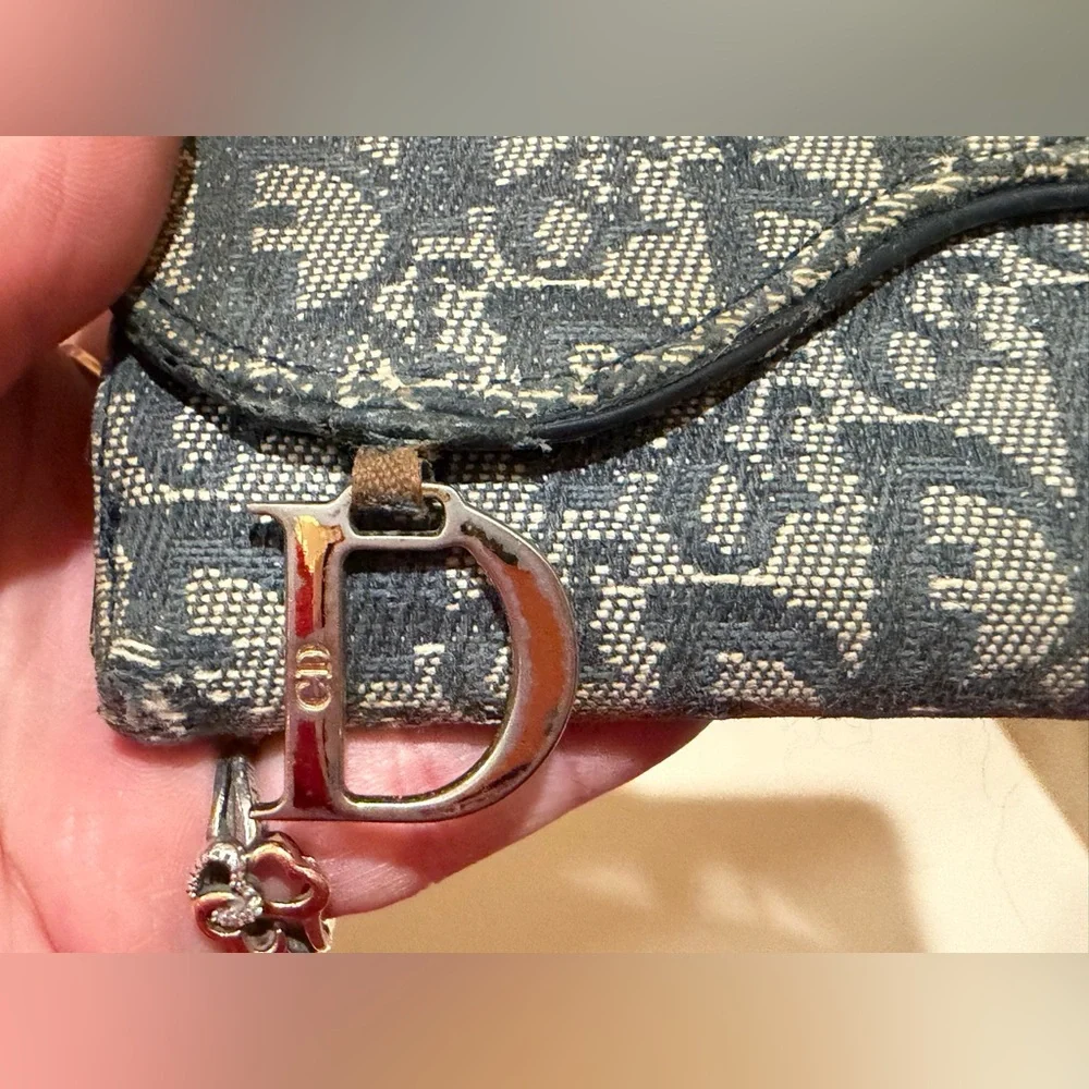 Dior Denim Trotter Saddle Long Wallet